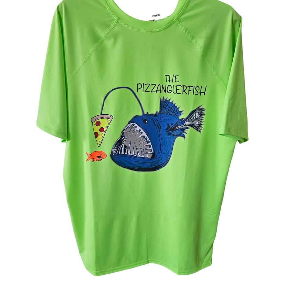 Land's End Graphic Polyester/Spandex Pizza Fish Tee NWT Size 2X